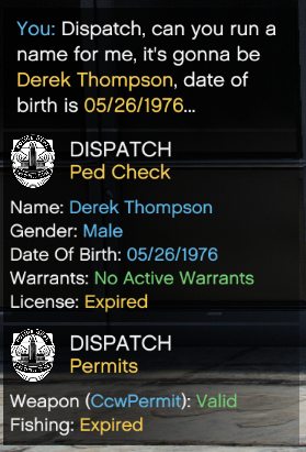 Example of PR using PedData
